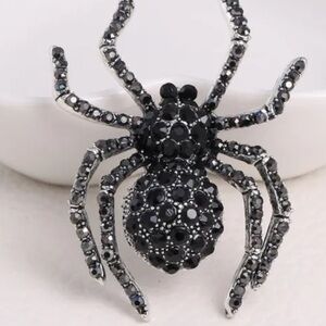 Ipsy Bitsy Spider black widow Black Diamond Retro Spider Brooch Fashion Pin